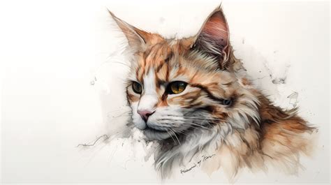 cat drawing background