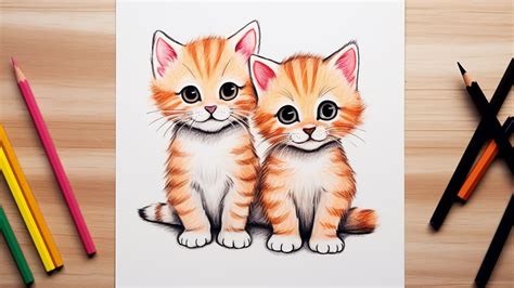 cat drawing kitten