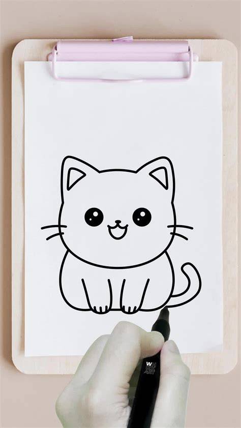 cat drawing tiktok