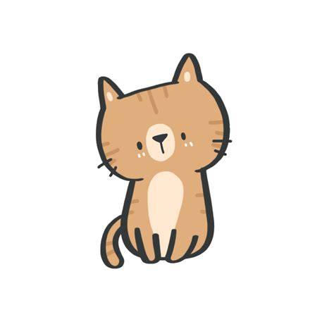 cat drawing transparent background