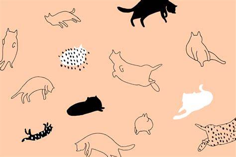cat drawing wallpaper