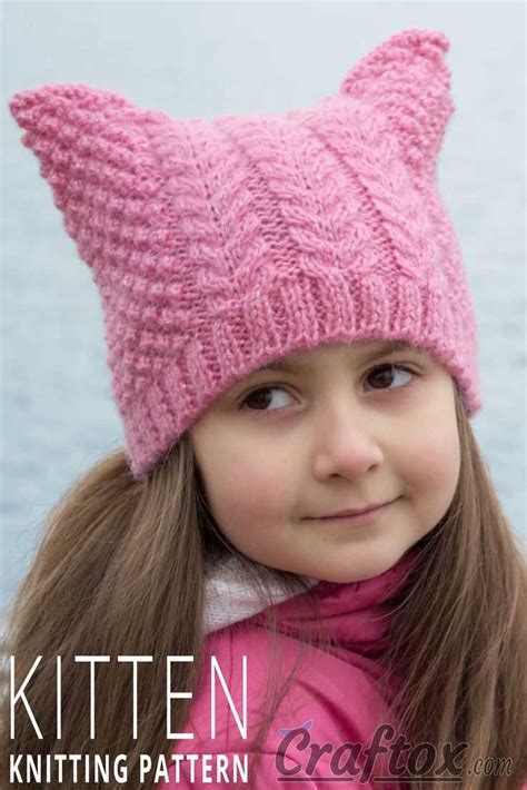 Cat Ear Hat Knitting Pattern Free