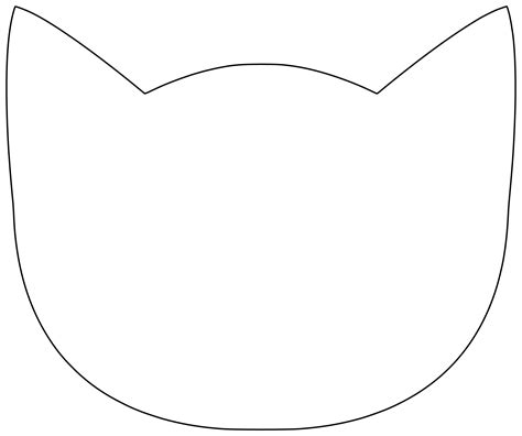 Cat Face Shape Template