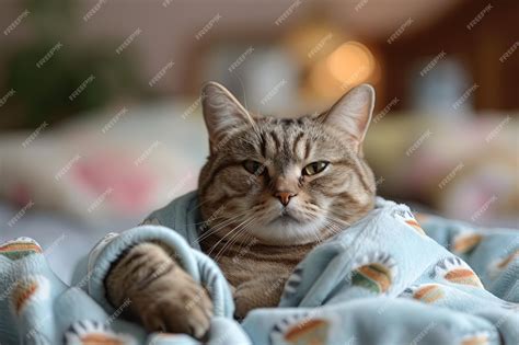 Cat Getting Ready For Bed