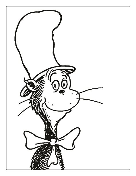 cat in the hat outline