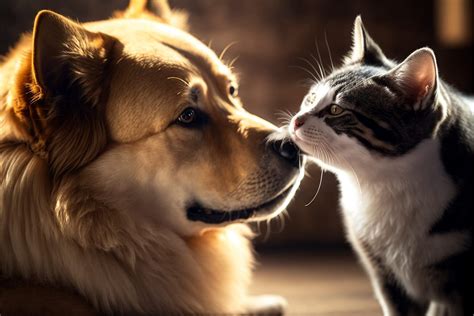 Cat Licking Dog