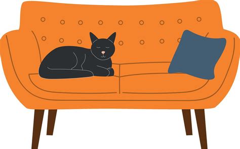 Cat On Couch Drawing