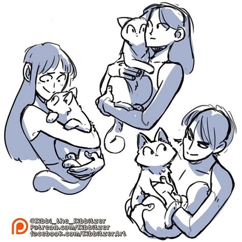 Cat Reference Holding Pets Art Pose