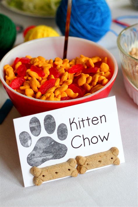 cat themed party snacks