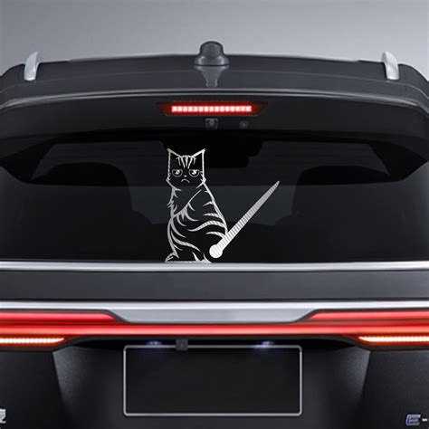 Cat Windshield Wiper Decal
