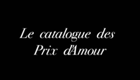 Catalogue des prix D' Amour (de Mademoiselle Marcelle La