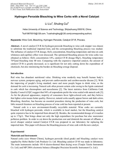 Catalyst For Hydrogen Peroxide Bleaching