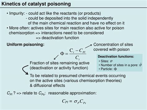 Catalyst Poisoning Kinetics