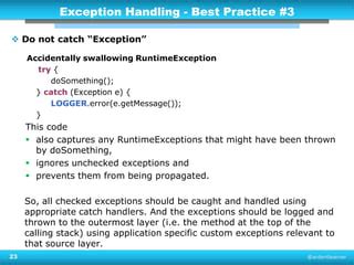 Catch Exception Does Not Catch Runtimeexception