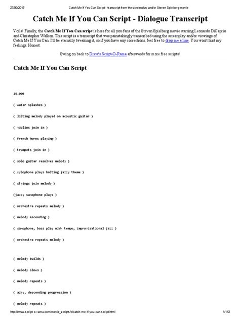 Viral Catch Me If You Can Script Pdf Trending