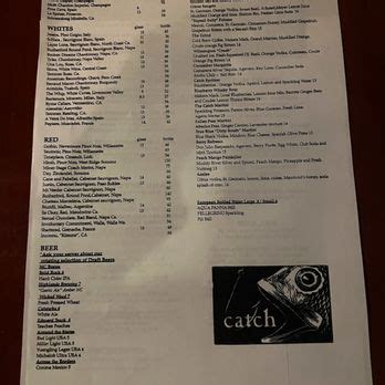Catch Menu Wilmington Nc