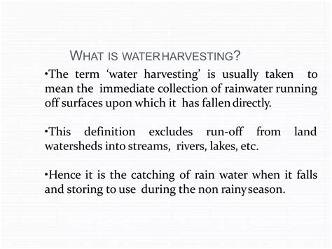 Catching Water Definition