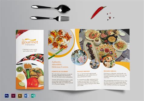 Catering Brochure Design Template in PSD, Word, Publisher, Illustrator