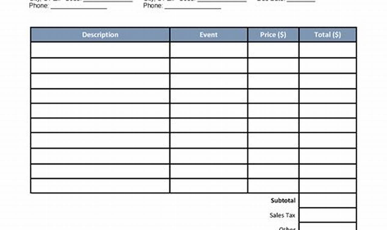 Catering Invoice Examples for Effortless Billing