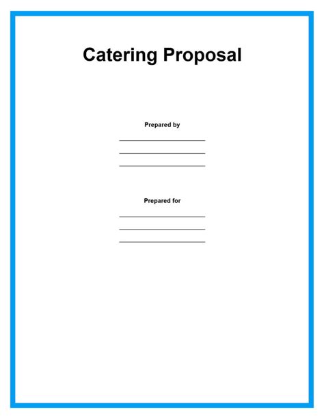 catering bid proposal template