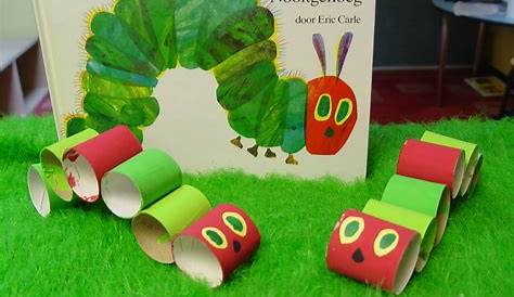 Caterpillar Craft Made From Toilet Paper Roll Preschool Art Hungry