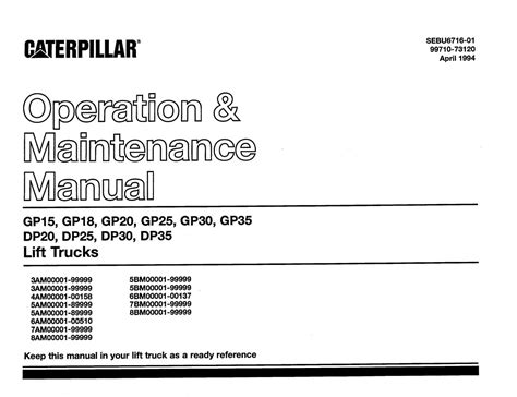 caterpillar gp25 forklift parts manual