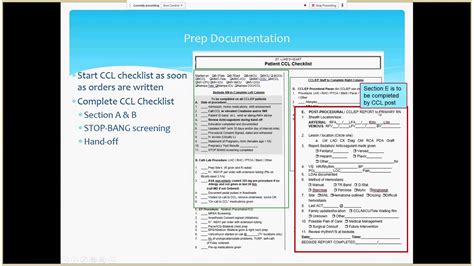 Cath Lab Documentation Requirements