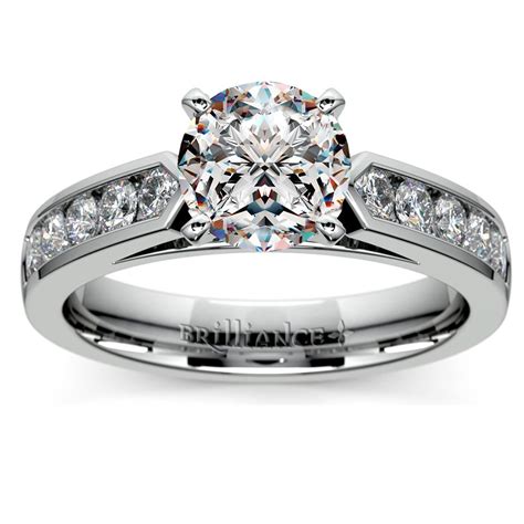 Cathedral Engagement Ring Channel Setting
