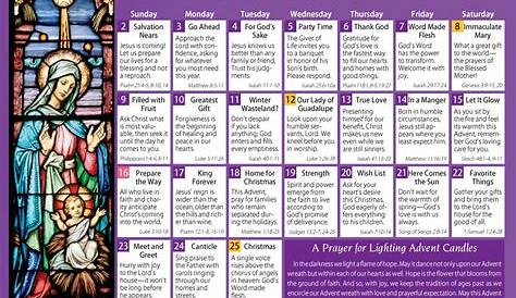 Catholic Advent Calendar Printable | Free Resume Templates