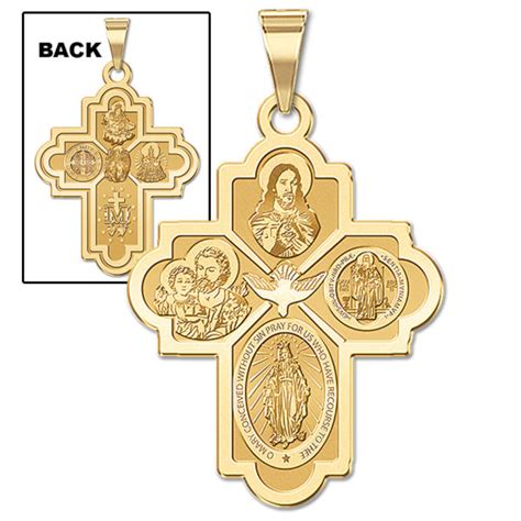 catholic 4 way cross medals