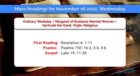 catholic daily readings for nov 19 2022