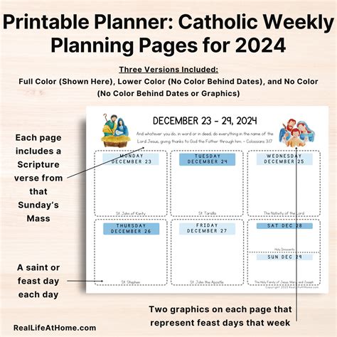 Catholic Lesson Planner Printable