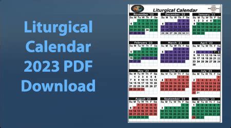 catholic liturgical calendar 2023 pdf