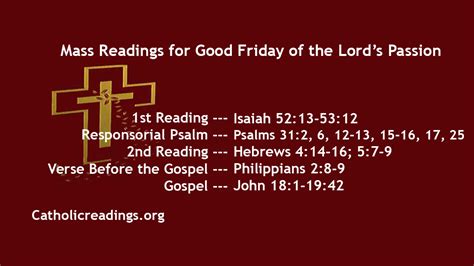 catholic mass readings for good friday