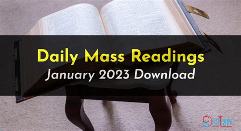 catholic mass readings for jan 22 2023