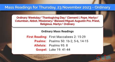 catholic mass readings november 5 2023