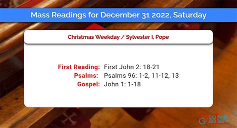 catholic readings for december 31 2022