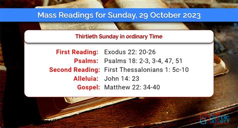 catholic readings for sunday october 29 2022
