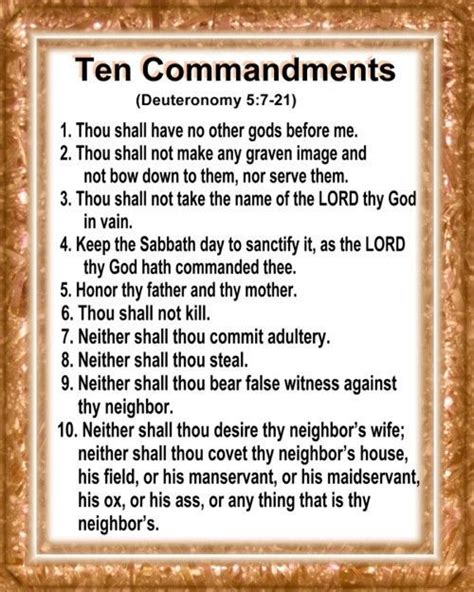 catholic ten commandments in order kjv