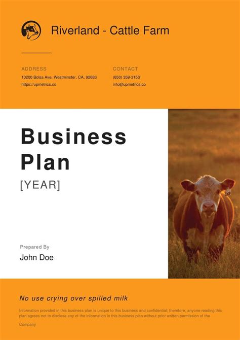 cattle farm business plan template