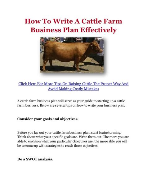 cattle raising project proposal