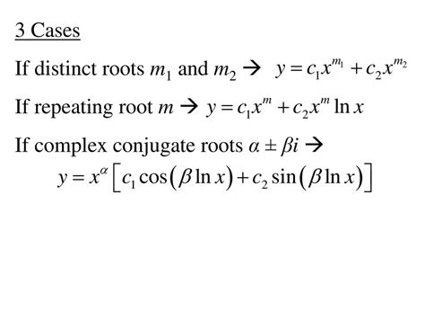 Cauchy Euler Equation With Complex Roots