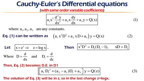 SOLUTION Homogeneous cauchy euler equation Studypool