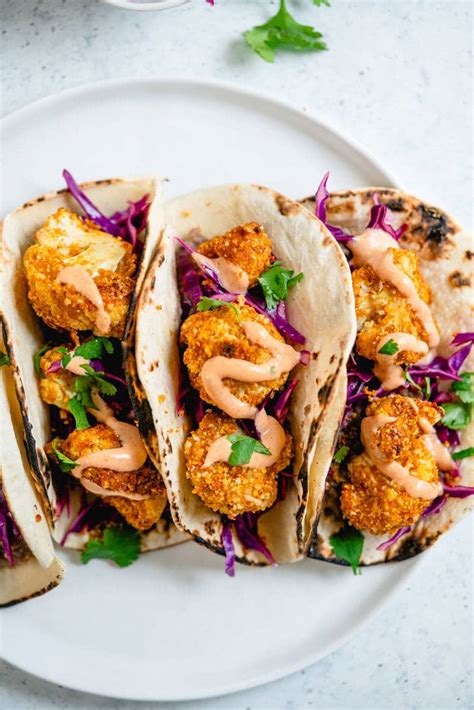 Cauliflower and lentil tacos