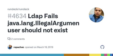 Caused By Java.lang.illegalargumentexception User Should Not Exist