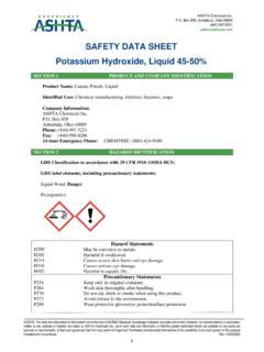 Caustic Potash Sds