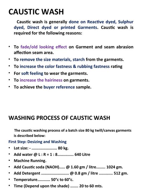 Caustic Wash Definition