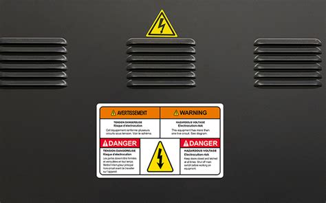 Caution Labels Electrical Panels