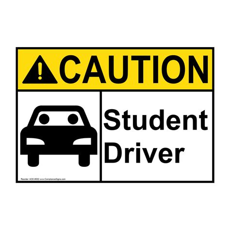 Caution Student Driver Printable