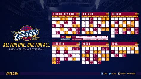 cavaliers schedule cbs
